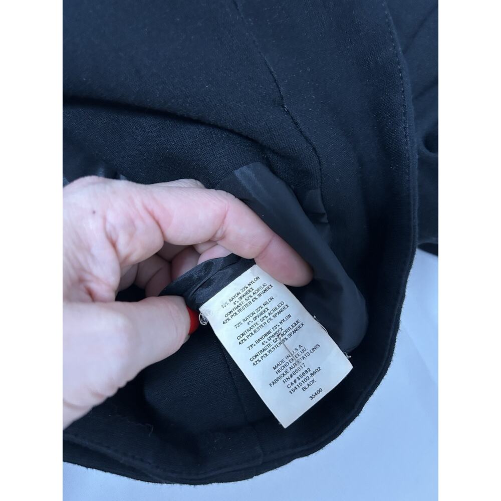 Vintage Y2K Bebe Cropped Blazer Shrug Jacket Sz 6 Black Babydoll Witchy Goth Emo - Picture 6 of 9